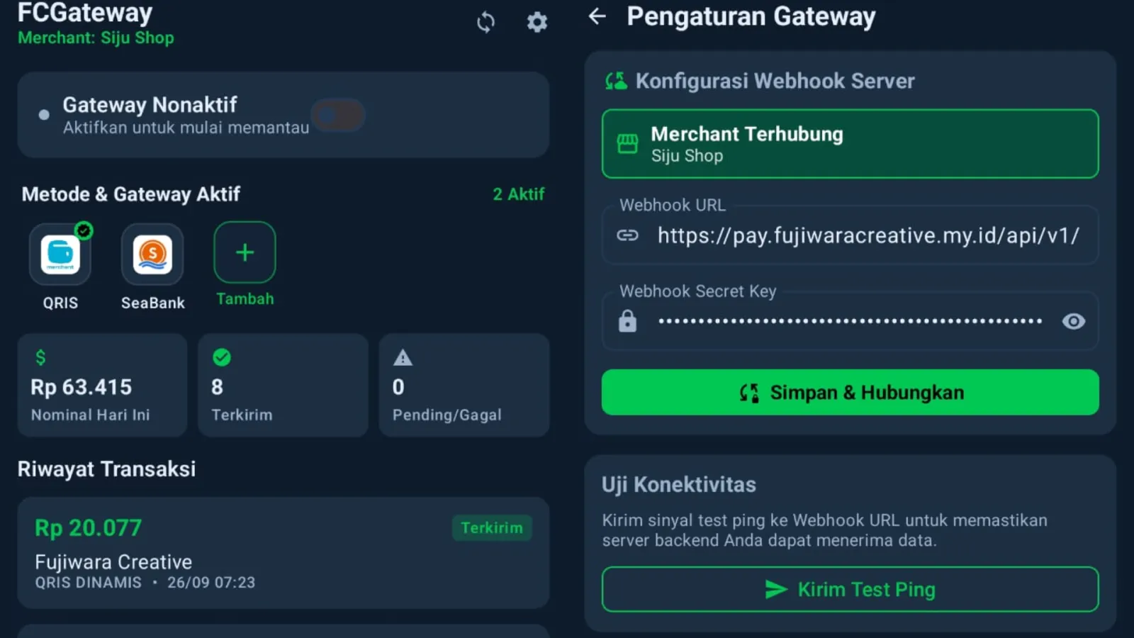 PaymentGateway - Multi-Tenant QRIS & Bank Gateway Platform